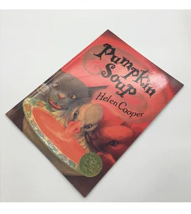 Книга с изображением тыквы и супа для чтения для детей, обучающая игрушка Монтессори на английском языке для детей