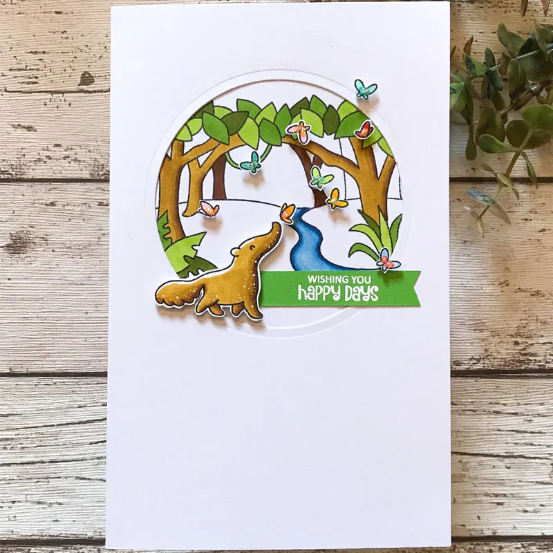 Красочные штампы и в виде животных для изготовления открыток 2020 прозрачные