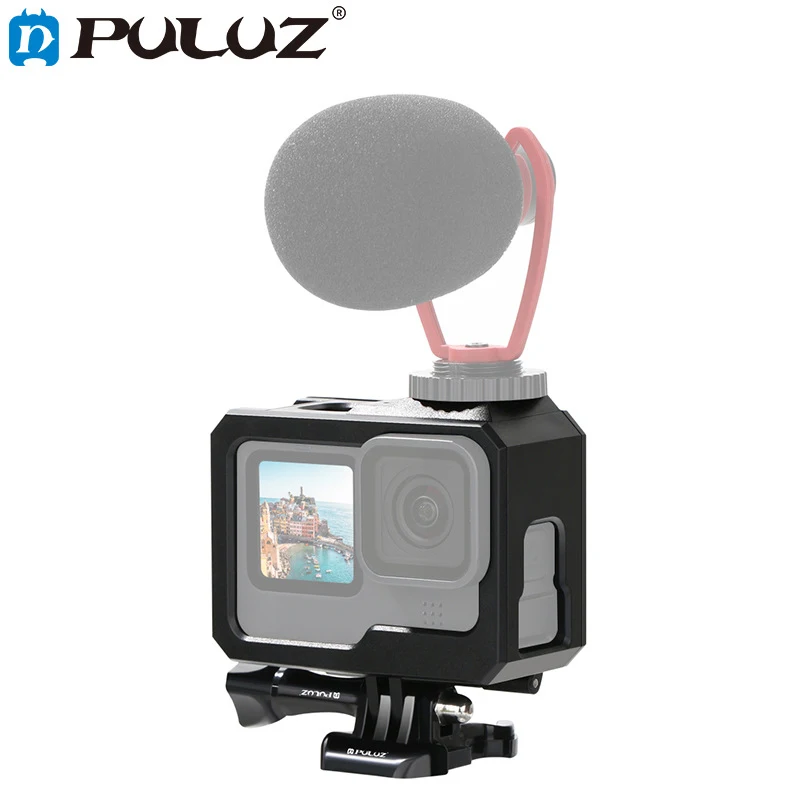 

PULUZ для экшн-камеры GoPro HERO9 Black ABS пластиковая рамка крепление защитный чехол с пряжкой базовое крепление и винтовые аксессуары
