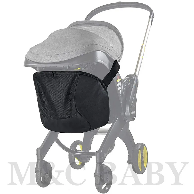 Bolsa de almacenamiento de art&iacute;culos esenciales, Compatible con Doona/Foofoo, asiento infantil para coche, cochecito, bolsa para mam&aacute;, Color negro-4