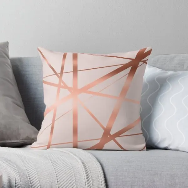 

Pink and Copper Luxe Soft Decorative Throw Pillow Cover for Home Pillows NOT Included