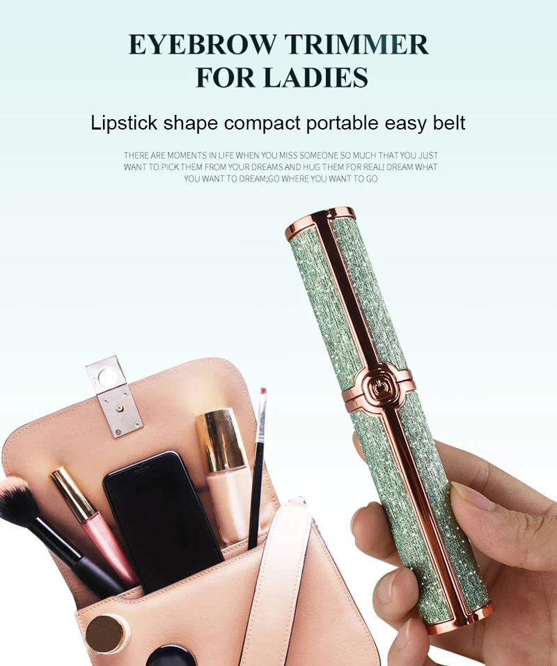 

2 In 1 Electric Eyebrow Trimmer Painless Mini Shaver Razors Portable Facial Hair Remover Depilator USB Charging Makeup Tools