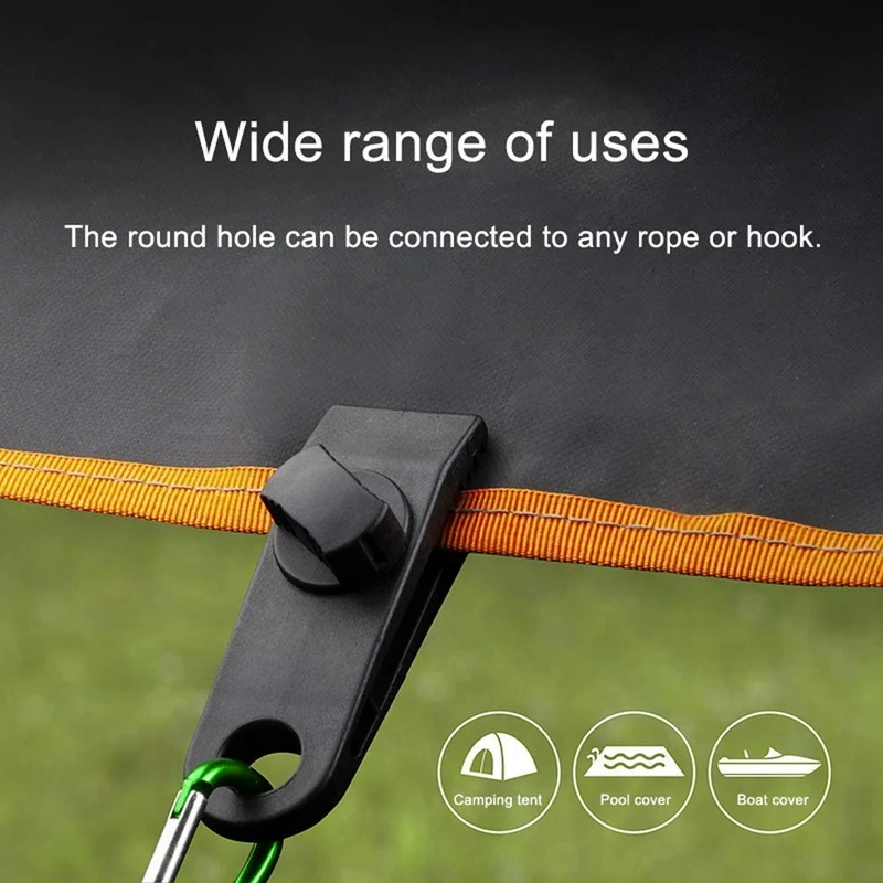 

14 Pack Heavy Duty Tarp Clips,Secures Tarps,Tents,Awnings,Banners or Covers,Locking Clamp Design for Superior Holding Power