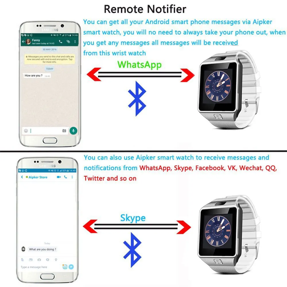 Мужские часы Bluetooth Смарт DZ09 телефон с камерой Sim TF карта Android телефонный звонок