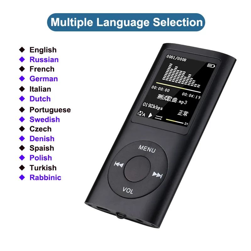 Спортивный FM-радиоприемник 1 8 " ЖК-дисплей Mp3 Mp4 плеер для IPod Поддержка музыки