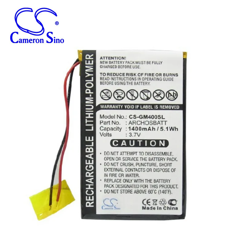 

CameronSino for ARCHOS AV402E Gmini 400 402 402CC PocketDISH AV402E ARCHOSBATT battery