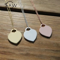 s925 womens sterling silver charm jewelry heart necklace pendant clavicle chain original sweet fashion wedding accessories gift