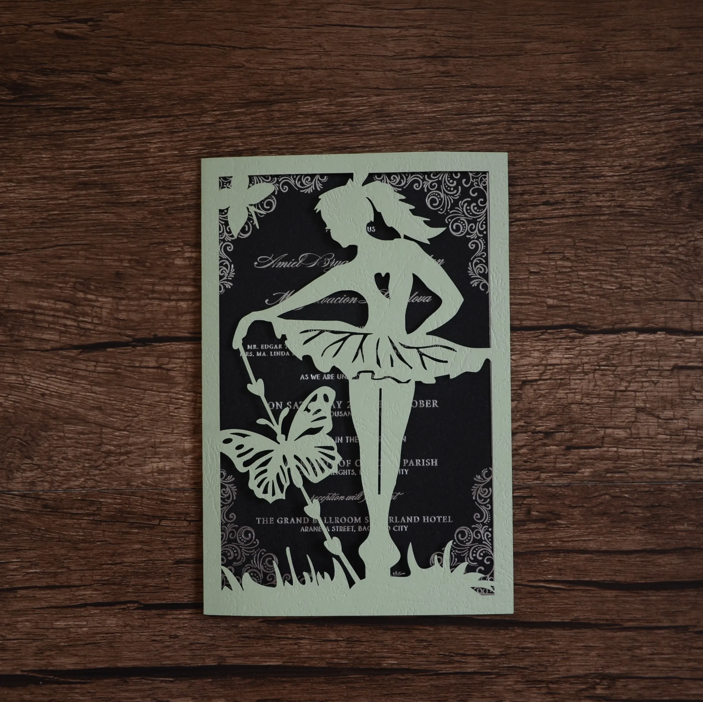 10 шт лазерные вырезы приглашения на свадьбу открытки день рождения с принтом