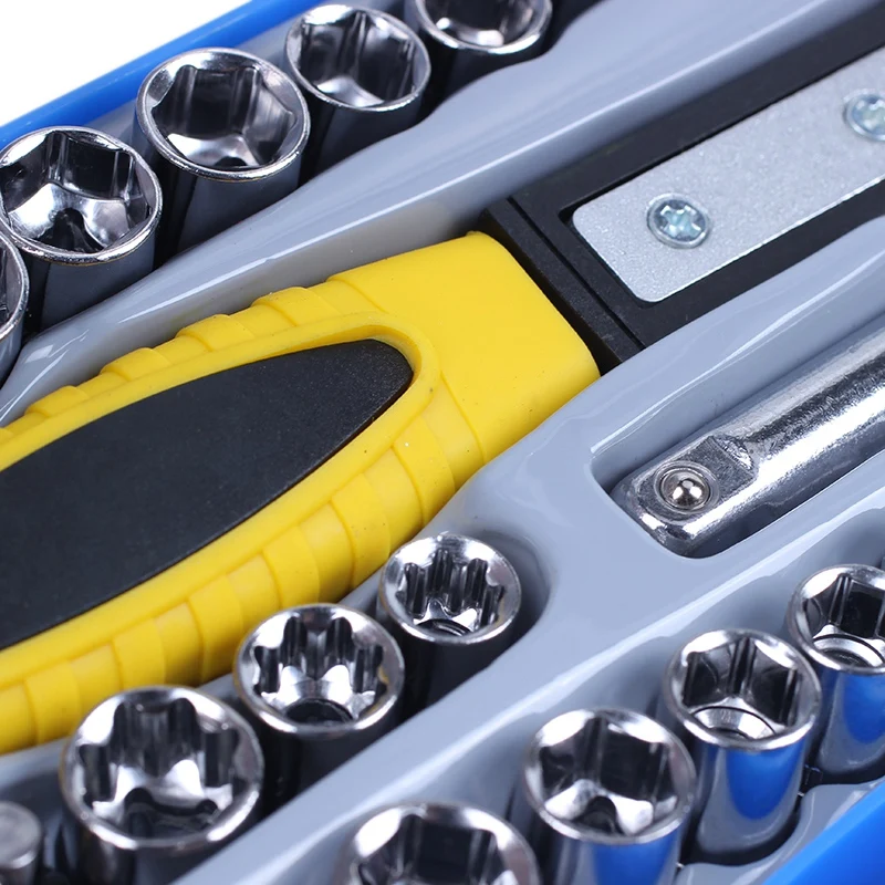 

38 In 1 Torque Wrench Socket Set 3/8 Inch/Metric Ratchet Driver Socket Wrench Tool Set Kit Trox For Car Repair Hand Tool Kit