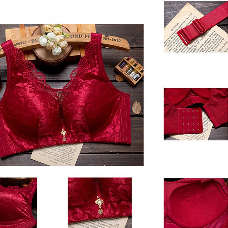 

Sexy Bra And Panty Set Adjustable Push Up Bras Seamless Lace Bralette Thin Black Blue Brassiere Women's Intimates Brief Sets
