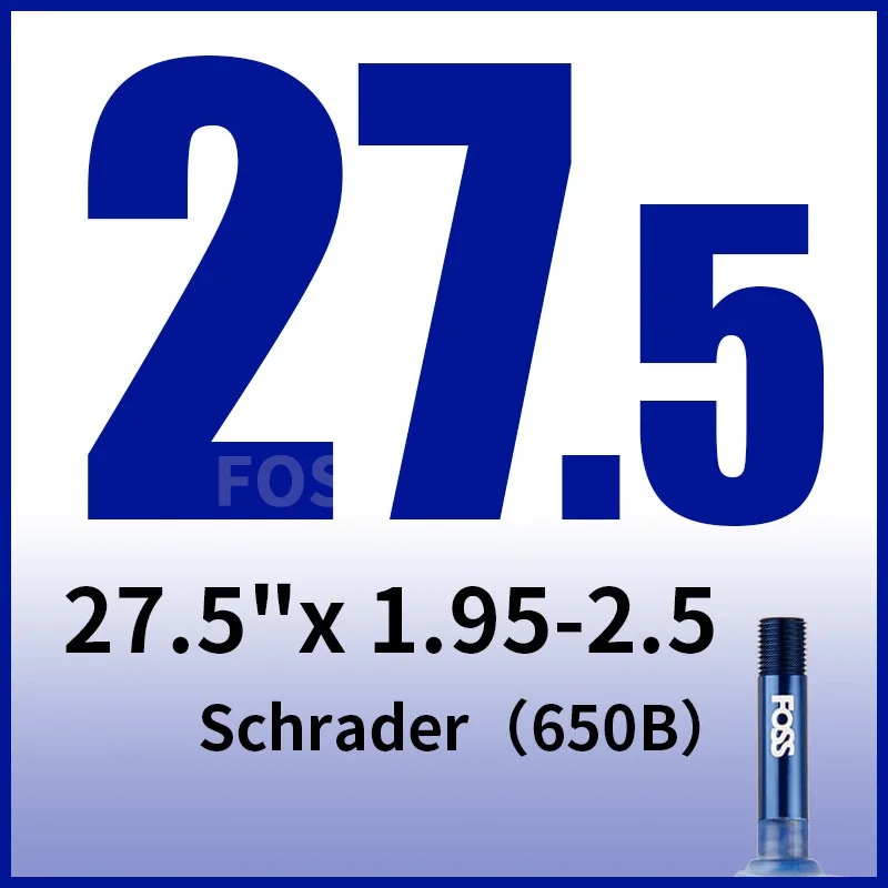 27.5x1.95-2.5 AV Фосс камера велосипедной шины 16/18/20/24/26/27,5/2" дюймов 700C трубки дорожный велосипед MTB горный велосипед/складной велосипед из термопластичного эластомера трубки Тайвань - Цвет: 27.5x1.95-2.5 AV