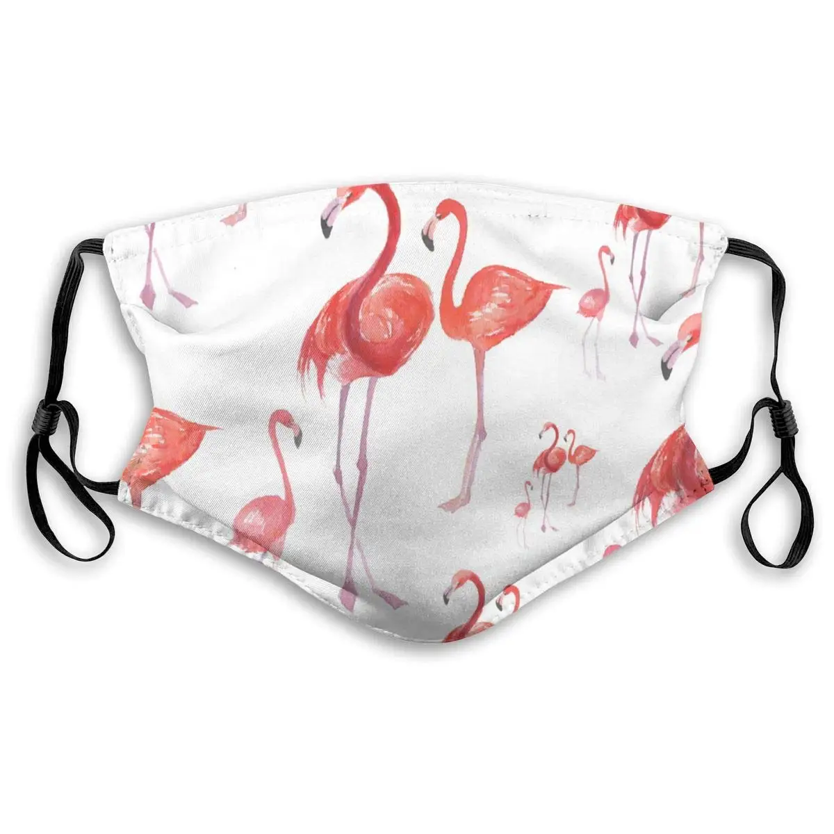 

Flamingos Family Pattern Unisex Anti-Pollution Mask Dust Mask with Filter Mask Black