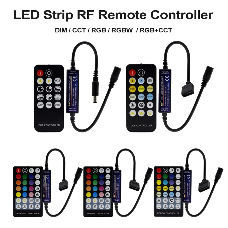 RF 14key 17key 21key 28key светодиодный контроллер для 5050 Одноцветный/RGB/RGBW 4pin/5pin/6pin