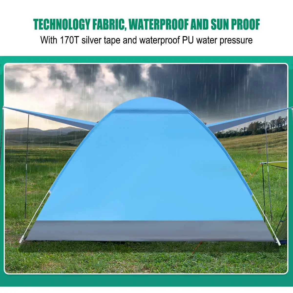 

Automatic Up Tent 200cm For 4 Person Outdoor light Camping Tent 3 Season 4 Season Professional Anti-UV Sunshade Shelter