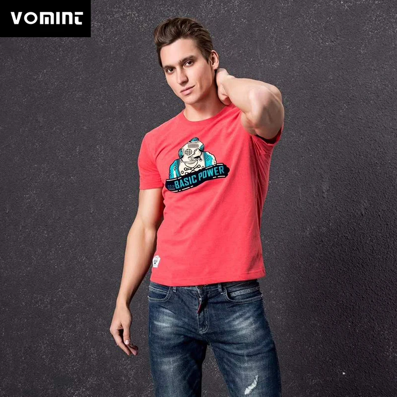 Мужская футболка Vomint хлопковая Повседневная с коротким рукавом и принтом BP1903