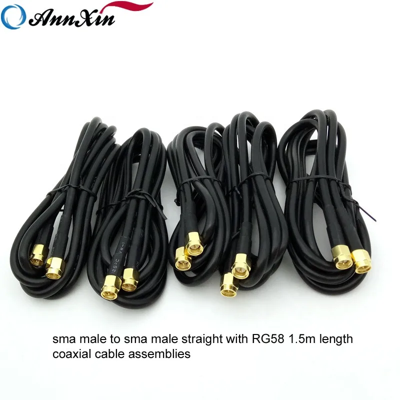 

ANNXIN High Quality Cable Accepts Private Custom SMA Male Straight to SMA Male Straight RG58 RF Coaxial Pigtail Cable