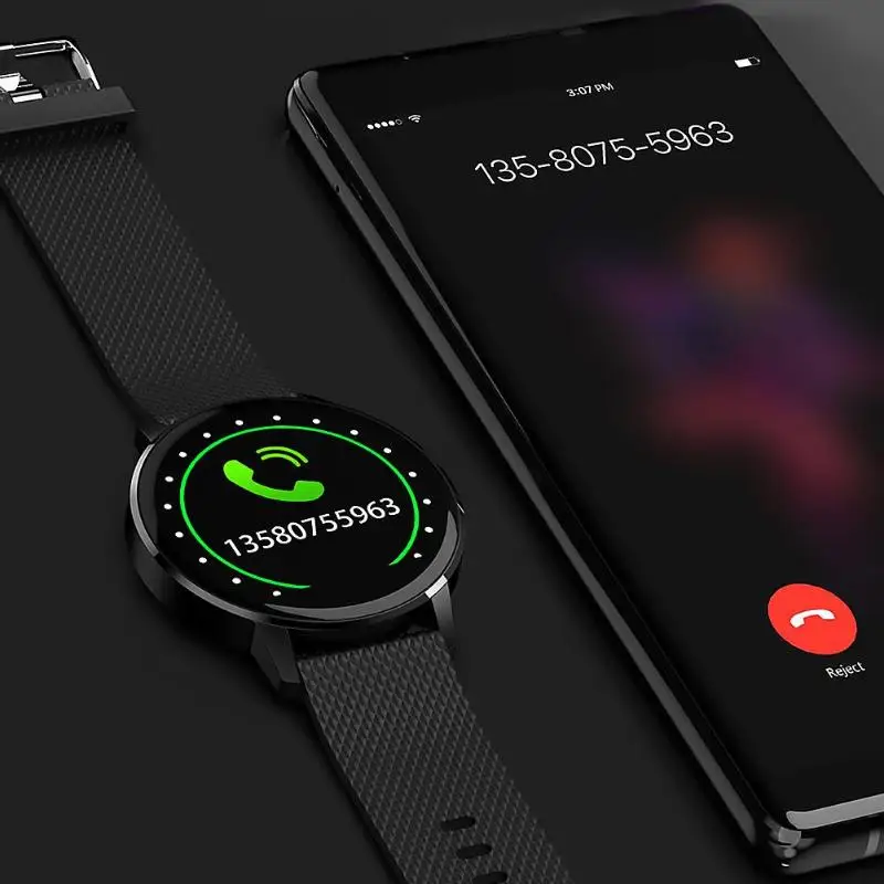 VODOOL T4 1,22 сенсорные Смарт-часы, водонепроницаемые, круглые, ручное кольцо, пульсометр, кровяное давление, информация о кислороде, напоминание