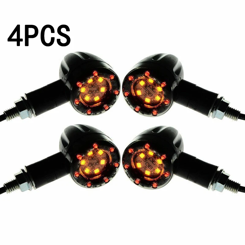 

Tools Turn Signal Light Kit Replacement 4pcs Accessory LED Lamp Motorcycle Rear Amber