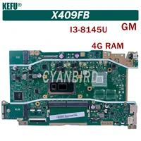kefu x409fb is suitable for asus vivobook x409f x409 x409fa x409fj x409fb laptop motherboard with i3 8145u 4g ram gm