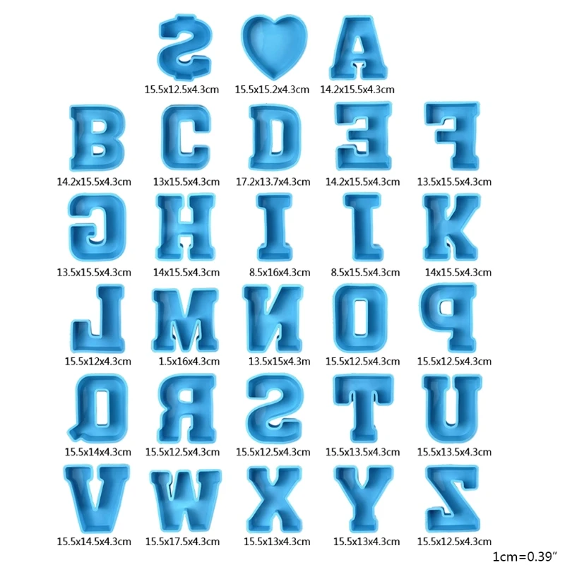 

Silicone Alphabet Molds Large Letter Molds Epoxy Resin Molds for DIY Craft Birthday Party Wedding Home Decoration