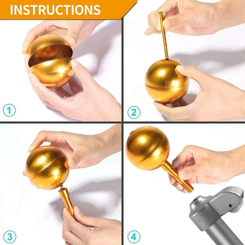 3 дюймовый флагшток мяч фигурки жениха и невесты Орнамент всепогодный Топ Замена