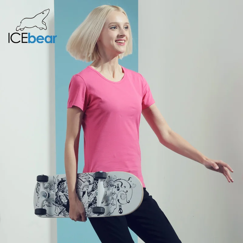 Icebear 2020 Lyocell волокнистая футболка с круглым вырезом и коротким рукавом летняя