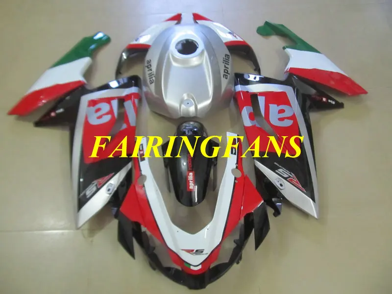 Комплект обтекателей для кузова Aprilia RS125 06 07 08 09 10 11 RS 125 2006 2011 Красный Серебряный