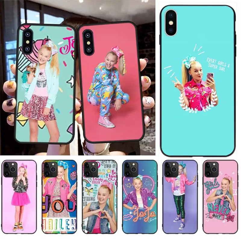 

NBDRUICAI Jojo Siwa Soft Silicone TPU Phone Cover for iPhone 11 pro XS MAX 8 7 6 6S Plus X 5S SE XR case