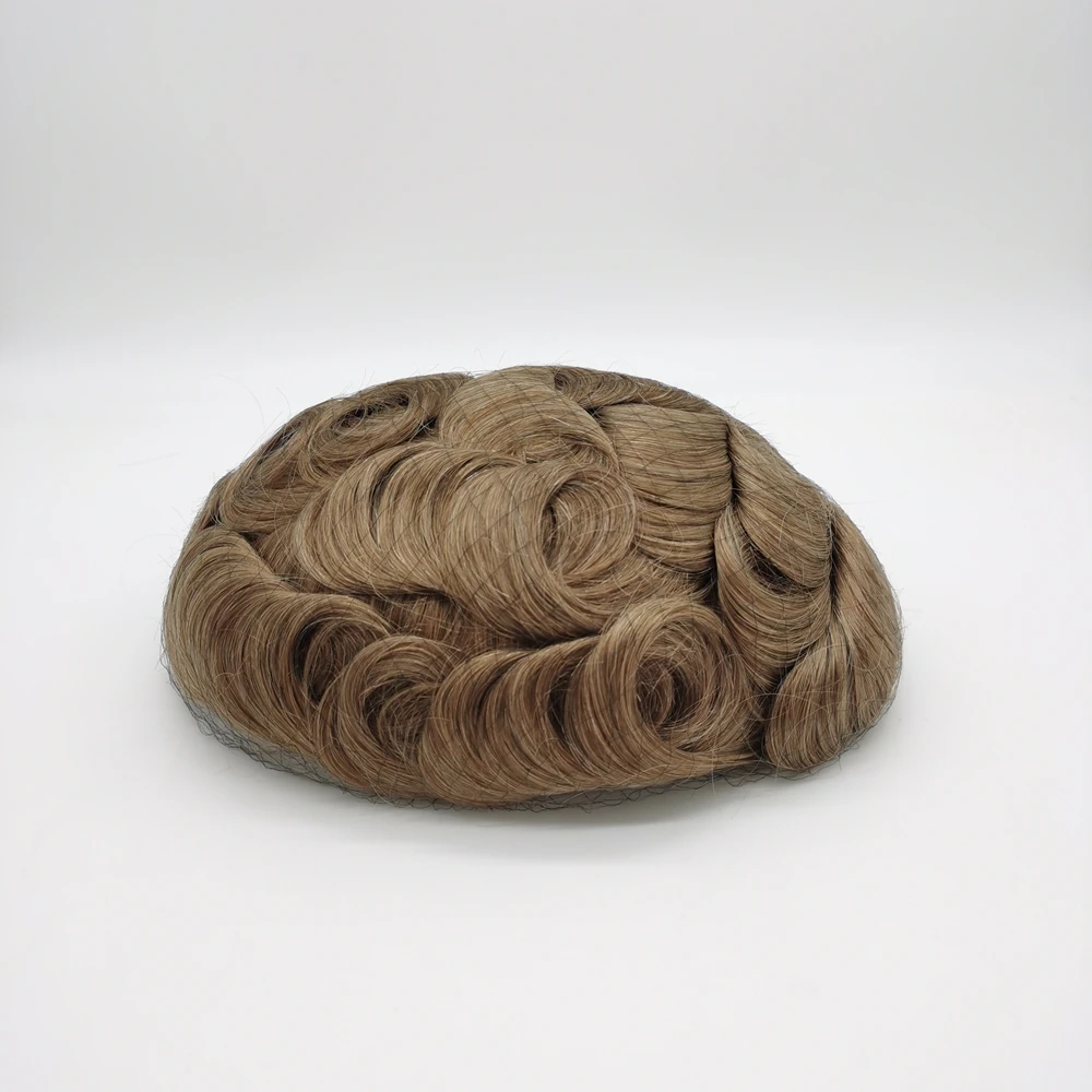 Новая система волос с мужскими кусками супер тонкая и мягкая основа для кожи