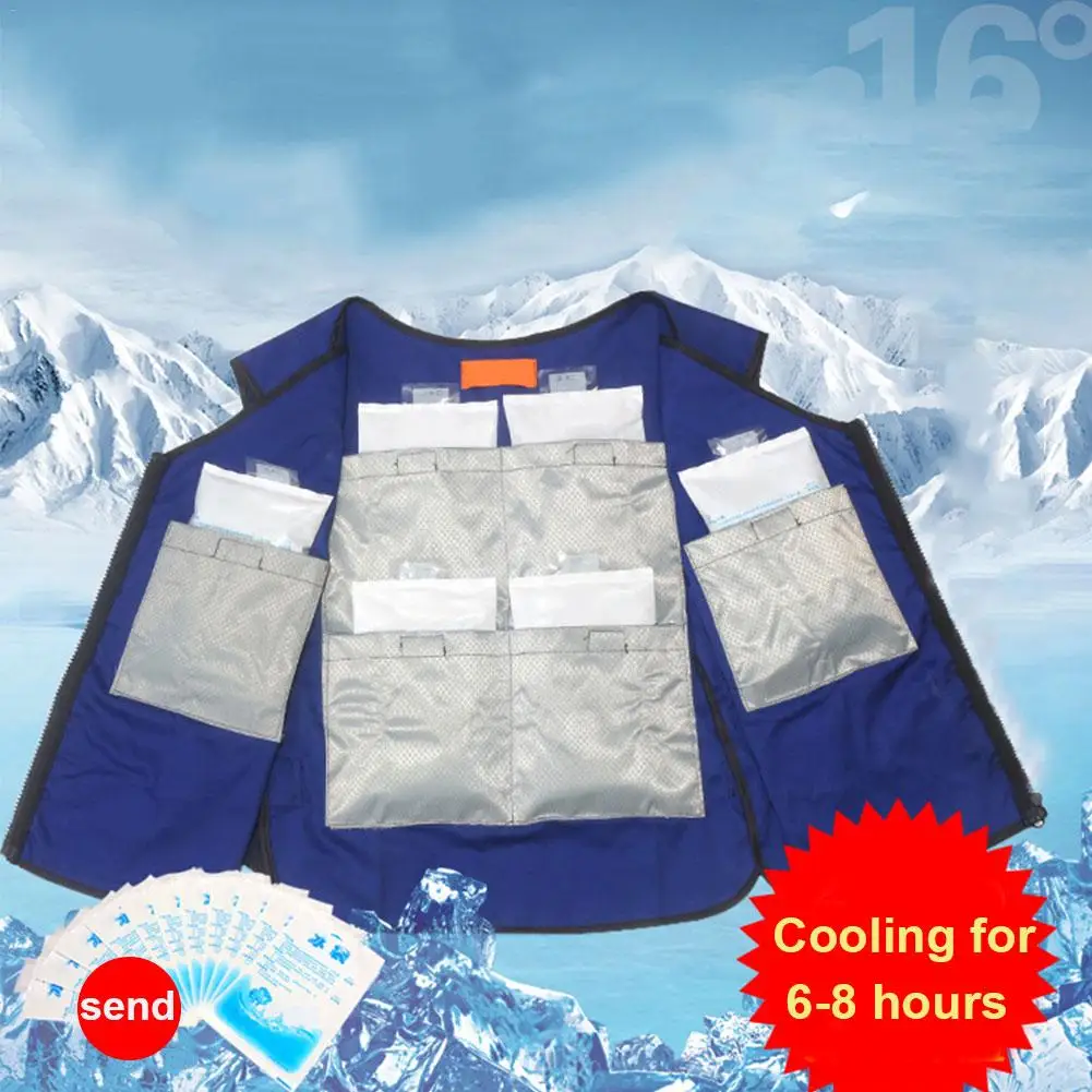 

Outdoor Cooling Vest Ice Bag Air Conditioning Cooling Clothing For Cycling Outdoor Activity Creative Cooling Jacket