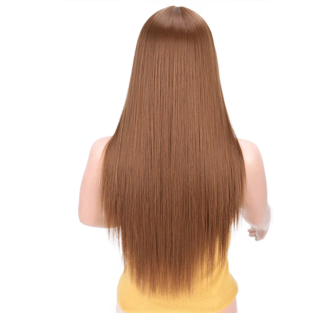 AISI BEAUTY длинные прямые серые Красные Розовые Омбре черные Искусственные парики для женщин косплей волос термостойкие 26" - Цвет: 10-12-30