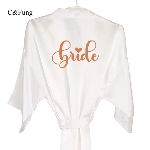 Женское Короткое атласное платье халат с сердечком розовое золото фольга для