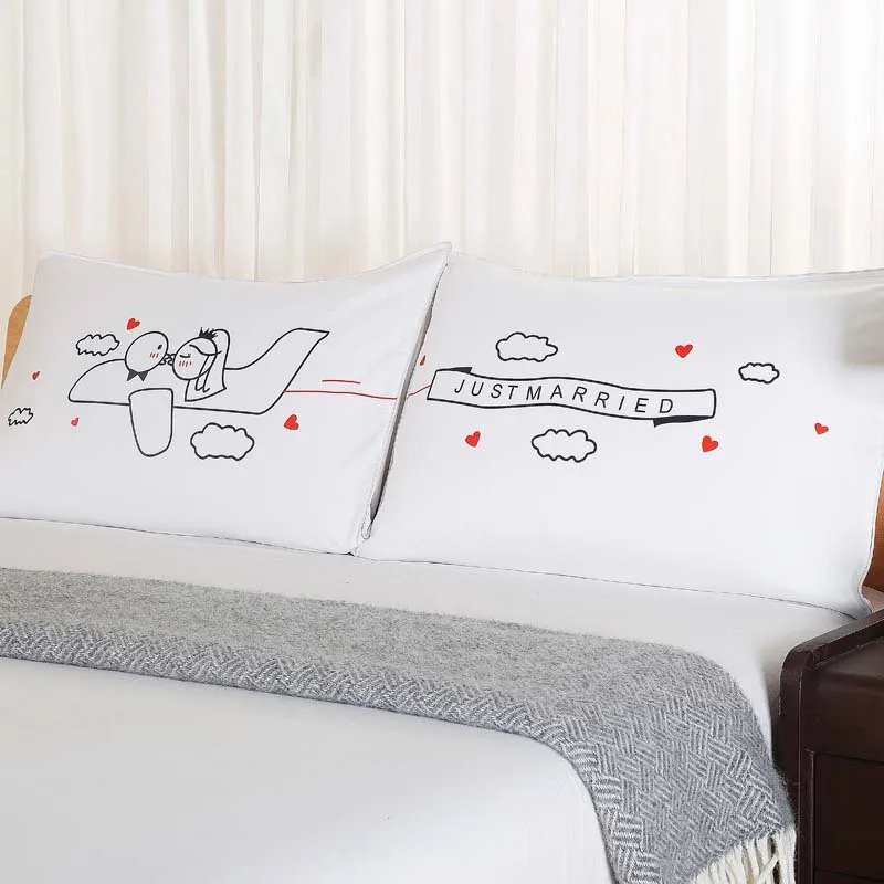 Новинка прямоугольная декоративная подушка для влюбленных чехол с мультяшным