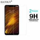 2 шт. закаленное стекло для Xiaomi Pocophone F1 стекло ультратонкая защита для экрана для Xiaomi Pocophone F1 пленка Xiaomi Little F1 HATOLY