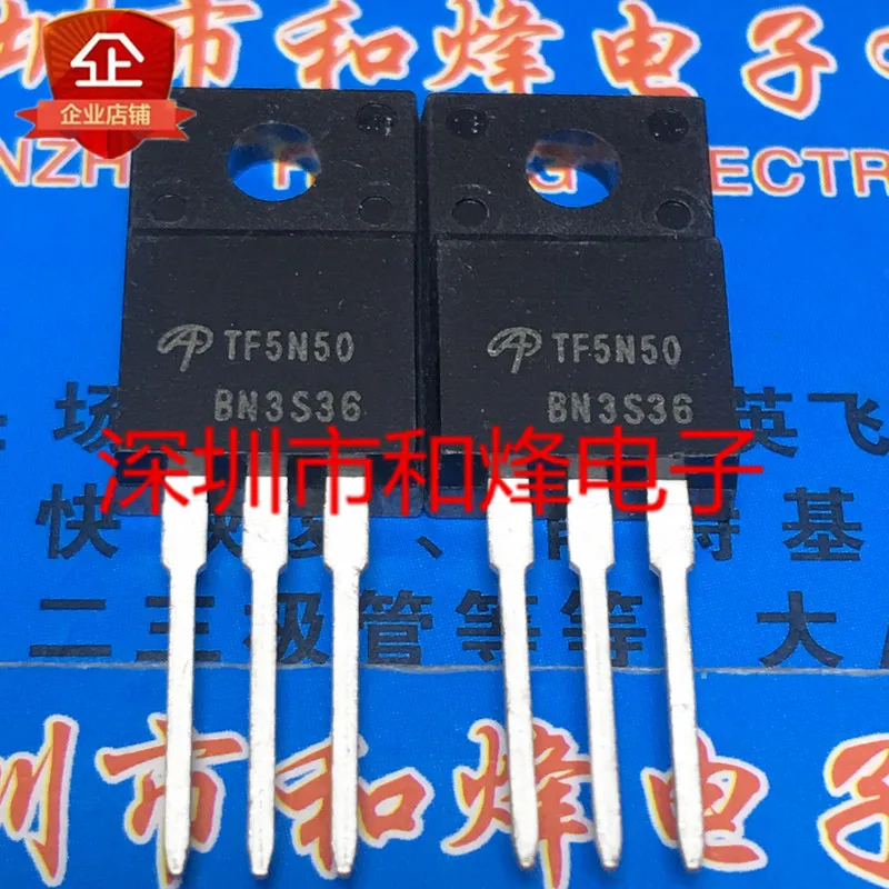 

10pcs/lot AOTF5N50 TF5N50 TO-220F 5A 500V In Stock