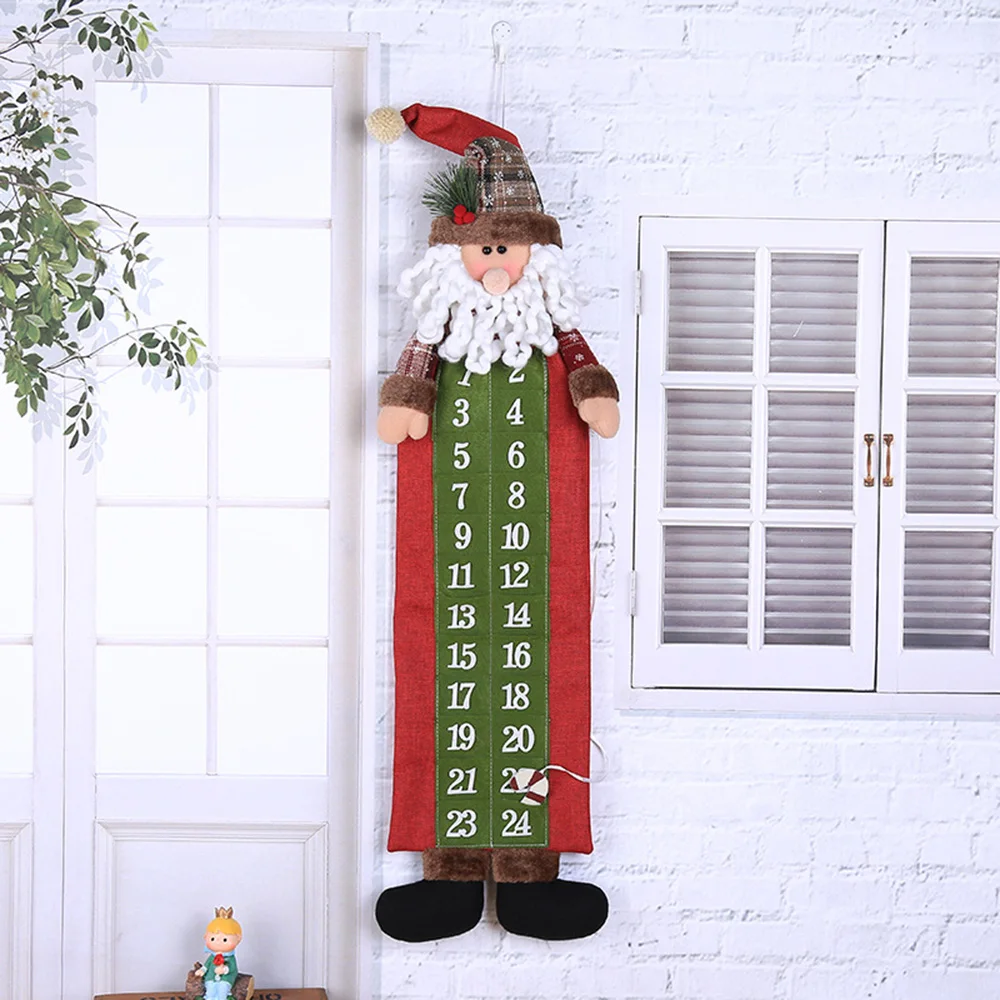 1pc Christmas calendar Advent Wall Cloth Xmas Home Seasonal Decoration