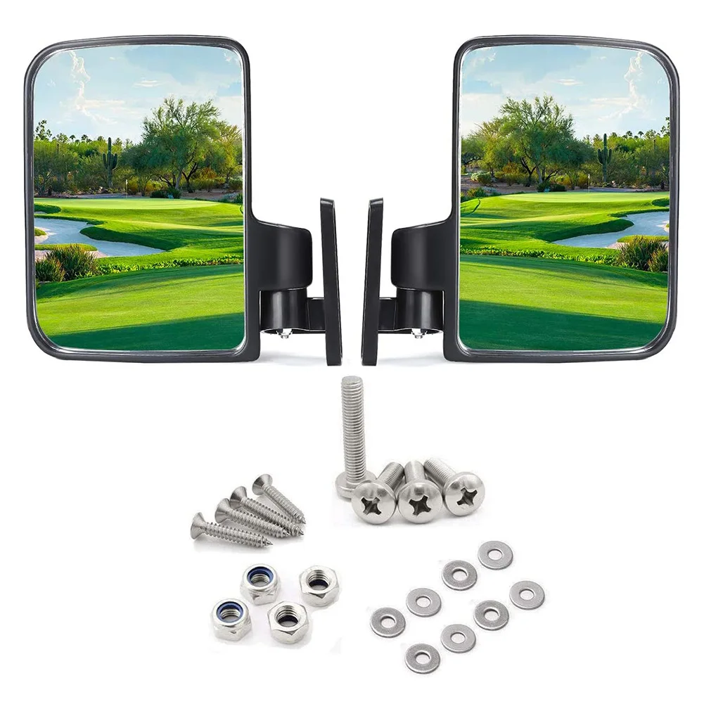 

1 Pair Golf Cart Mirrors Universal Folding Side View Mirrors Flexible Adjustment For Club Car For Zone Carts