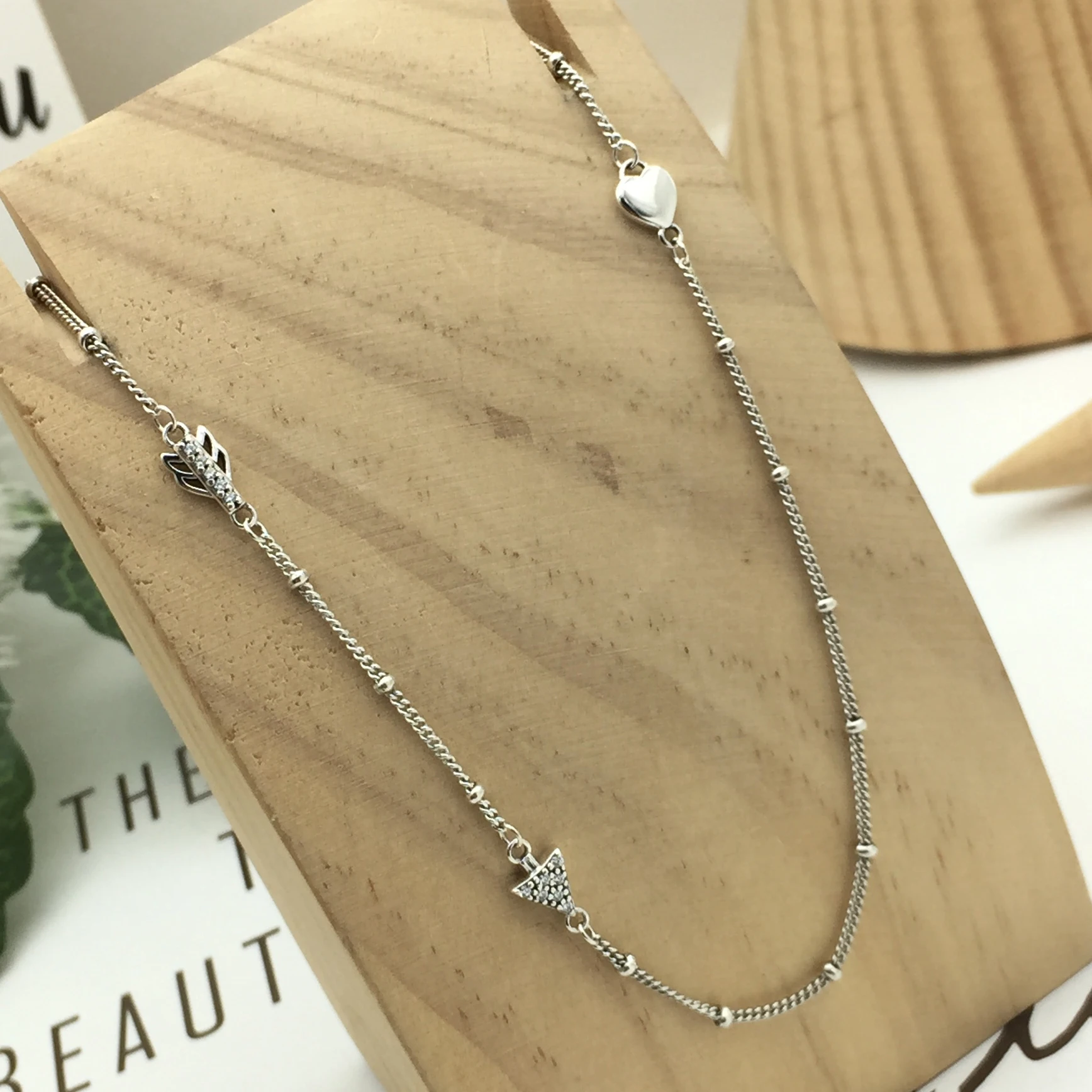 

2019 100% 925 Sterling Silver Classic Arrow Necklace Women Charm Fashion Personality Jewelry Free Shipping Wholesale