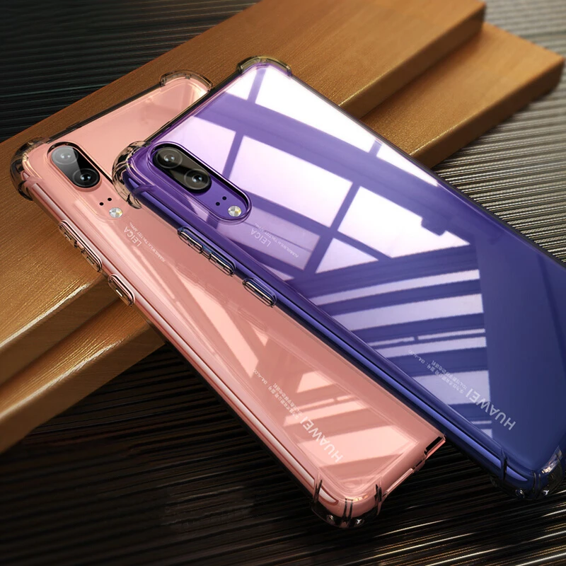 AirBag Silicone Shockproof Transparent Case For Honor 8X MAX 9X X10 Play 3 3E 4 4T 30 50 60 SE 70 Pro Soft TPU Phone Cover
