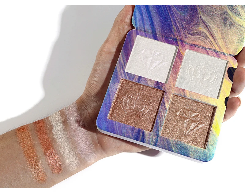 Новый четырехцветный высокодисковый хайлайтер осветитель контурная пудра