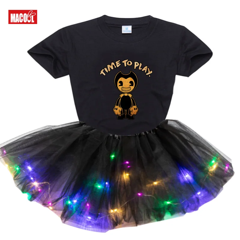 

Girls Dress New Year Princess Children Party Dress Wedding Gown Kids Dresses Girls Birthday Party Dress Dress+t Shirt 2 Pcs Sets