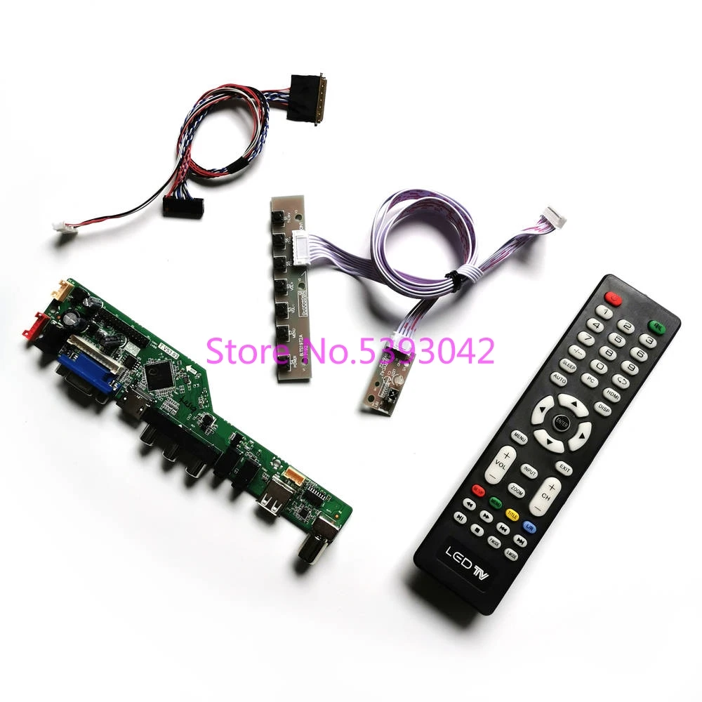 

KIT For N156BGE-L11/L21/L31/L41/L51/L52/L61/L62/LA1/LB1 1366*768 Keypad 40-Pin LCD Panel VGA AV LVDS TV Control Drive Board
