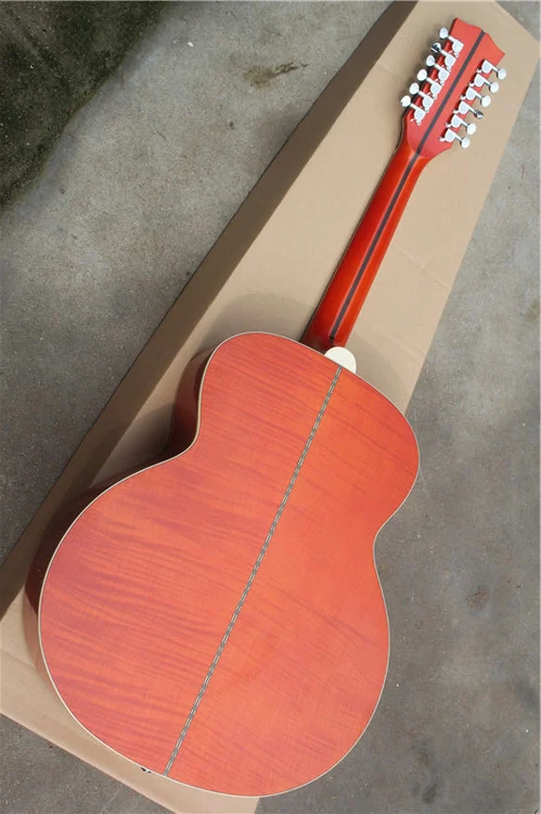 Бесплатная доставка обновление 12 строки Гитары кленовый флейм елового 43 дюйма