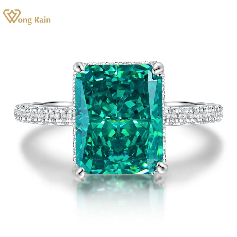 Wong Rain 925 пробы серебряное кольцо из моиссанита драгоценный камень на день