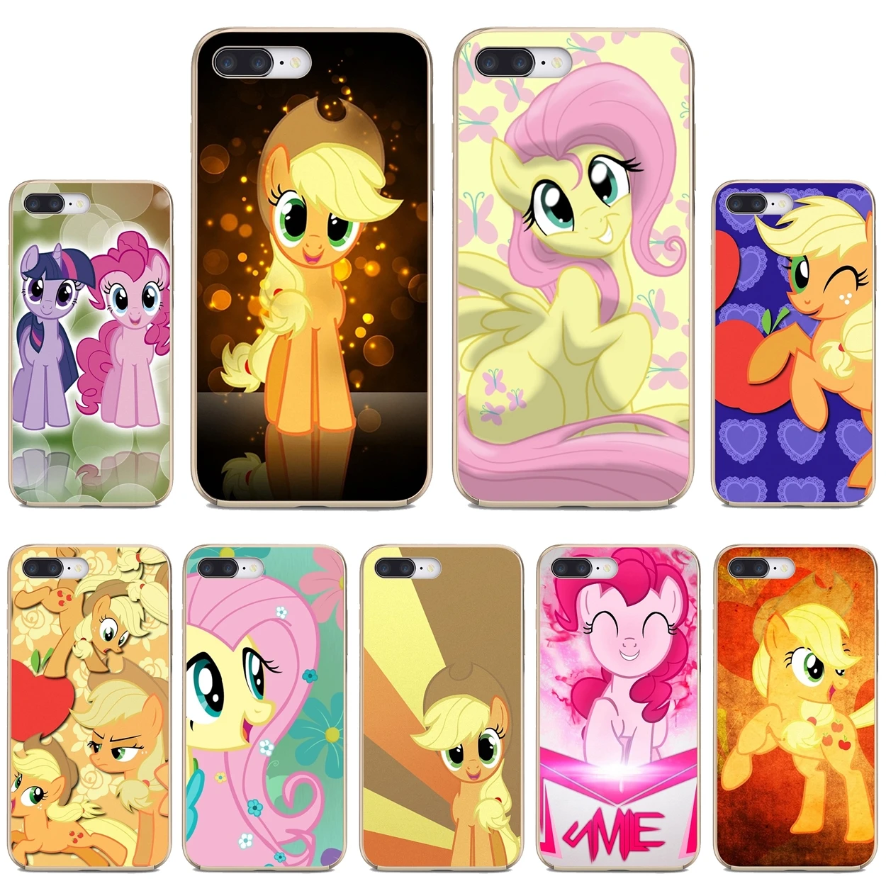 

cartoon-yellow-my-little-pony-Applejack For Apple iPhone 10 11 12 Pro Mini 4S 5S SE 5C 6 6S 7 8 X XR XS Plus Max 2020 Soft Cover