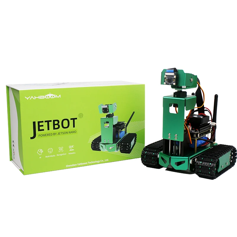 Yahboom Artificial Intelligence Jetbot AI Visual Tank Robot Car Kit based on Jetson Nano Board 4GB for Christmas Gift | Игрушки и хобби