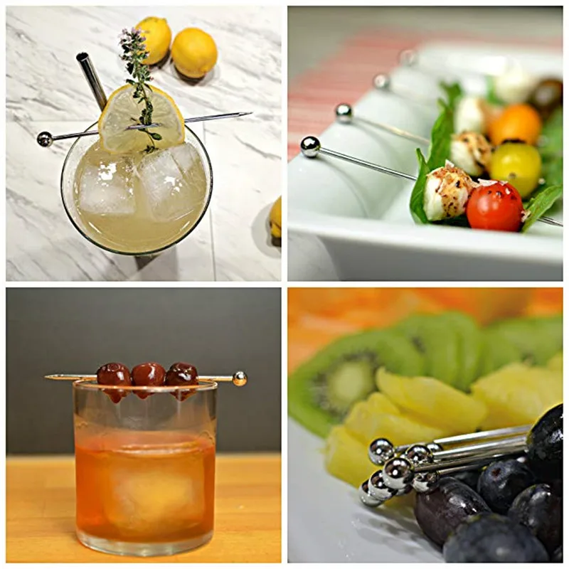 Нержавеющая сталь палочки для коктейля зубочистки вечерние Барные инструменты