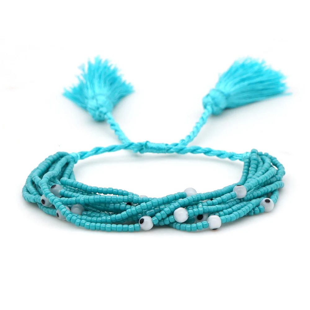 Go2boho браслет со сглаза летние браслеты Miyuki Женские Ювелирные изделия в стиле