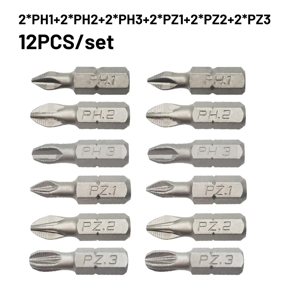 

S2 Alloy Steel 6/12pcs Screwdriver Bit 1/4\\\\\\\" 25mm Alloy Steel Anti Slip