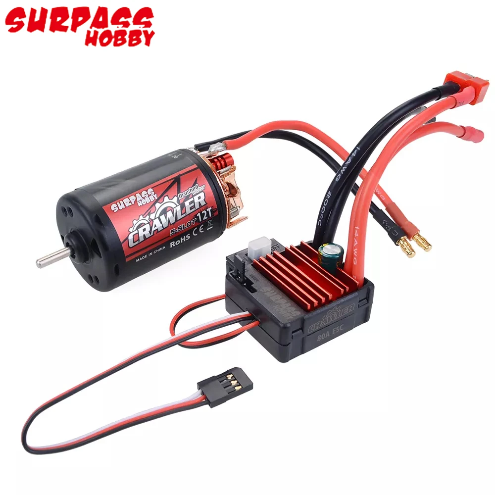 Двигатель с щеткой Surpass Hobby 540 550 10T 11T 12T 13T 16T 20T 5 ячеек водонепроницаемость 60 А/80 А ESC